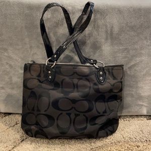 Coach Canvas black shoulder bag